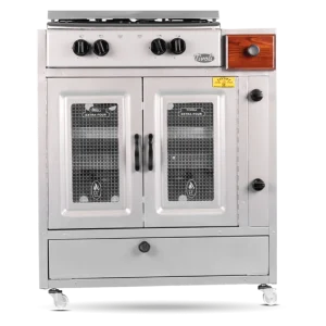 Cuisinière avec tiroir gris