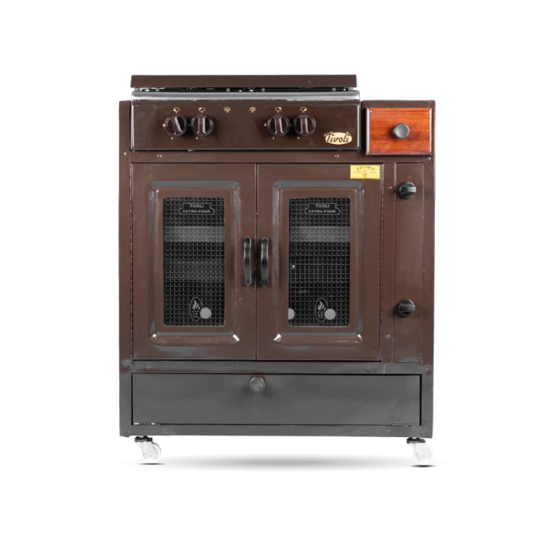 Cuisinière avec tiroir marron